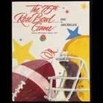 1989 USC vs Michigan Rose Bowl College Football Program