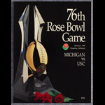 1990 Michigan vs USC Rose Bowl College Football Program