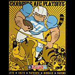 Scrojo Chargers AFC Playoffs 50th Anniversary Poster