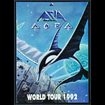 Asia 1992 Aqua World Tour Concert Program