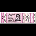 Grateful Dead 1987 Sacramento Ticket