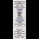 Grateful Dead 1992 Veneta Ticket