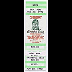 Grateful Dead 1992 Veneta Ticket