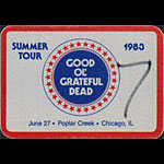 Grateful Dead 6/27/1983 Chicago Backstage Pass