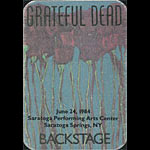 Grateful Dead 6/24/1984 Saratoga Springs NY Backstage Pass