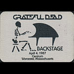 Grateful Dead 4/4/1987 Worcester MA Backstage Pass