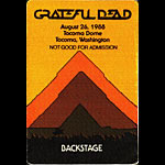 Grateful Dead 8/26/1988 Tacoma WA Backstage Pass