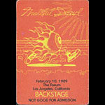 Rick Griffin Grateful Dead 2/10/1989 Los Angeles Backstage Pass