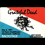 Grateful Dead 5/5/1991 Sacramento Backstage Pass