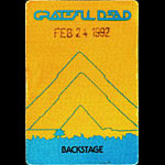 Grateful Dead 2/24/1992 Oakland Backstage Pass