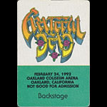 Rick Griffin Grateful Dead 2/24/1992 Oakland Backstage Pass