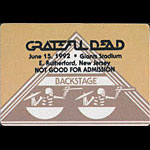 Grateful Dead 6/15/1992 NY Giants Stadium Backstage Pass