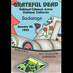 Reonegro Grateful Dead 1/26/1993 Oakland Backstage Pass