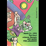 Reonegro Grateful Dead 3/21/1993 Atlanta Backstage Pass