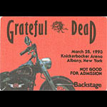 Grateful Dead 3/28/1993 Albany NY Backstage Pass