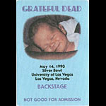 Grateful Dead 5/14/1993 Las Vegas Backstage Pass