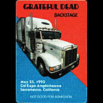 Grateful Dead 5/25/1993 Sacramento Backstage Pass