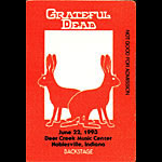 Grateful Dead 6/22/1993 Indianapolis Backstage Pass