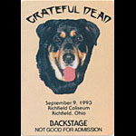 Grateful Dead 9/9/1993 Richfield OH Backstage Pass