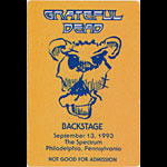 Grateful Dead 9/13/1993 Philadelphia Backstage Pass