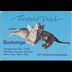 Grateful Dead 9/20/1993 New York City Backstage Pass