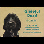 Grateful Dead 2/27/1994 Oakland Backstage Pass