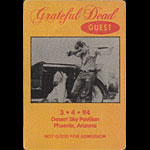 Grateful Dead 3/4/1994 Phoenix Backstage Pass