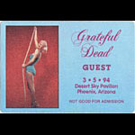 Grateful Dead 3/5/1994 Phoenix Backstage Pass