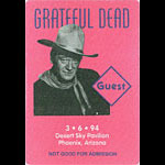 Grateful Dead 3/6/1994 Phoenix Backstage Pass