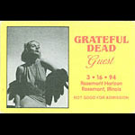 Grateful Dead 3/16/1994 Chicago Backstage Pass