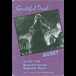 Grateful Dead 3/17/1994 Chicago Backstage Pass