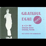Grateful Dead 4/3/1994 Orlando Backstage Pass