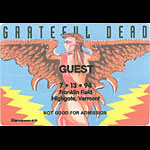 Grateful Dead 7/13/1994 Highgate VT Backstage Pass