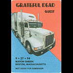 Grateful Dead 9/27/1994 Boston Backstage Pass