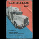 Grateful Dead 9/27/1994 Boston Backstage Pass