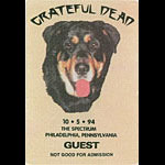 Grateful Dead 10/5/1994 Philadelphia Backstage Pass