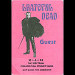 Grateful Dead 10/6/1994 Philadelphia Backstage Pass