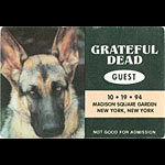 Grateful Dead 10/19/1994 New York City Backstage Pass