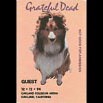 Grateful Dead 12/12/1994 Oakland Backstage Pass