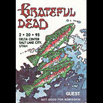 Grateful Dead 2/20/1995 Salt Lake City Backstage Pass