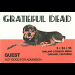 Grateful Dead 2/24/1995 Oakland Backstage Pass