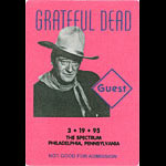 Grateful Dead 3/19/1995 Philadelphia Backstage Pass