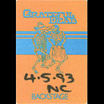 Grateful Dead 4/5/1993 Uniondale NY Backstage Pass