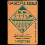 Stanley Mouse Grateful Dead 2/25/1990 Oakland Backstage Pass