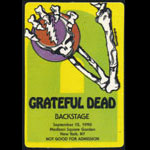 Grateful Dead 9/15/1990 New York City Backstage Pass