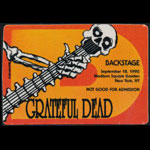 Grateful Dead 9/18/1990 New York City Backstage Pass