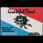 Grateful Dead 6/14/1991 Washington DC Backstage Pass