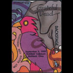 Grateful Dead 9/5/1991 Richfield OH Backstage Pass