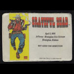 Grateful Dead 4/5/1995 Kid Colt Marvel Backstage Pass