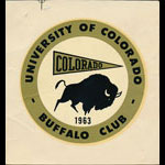 University of Colorado Buffalo Club 1963 Decal